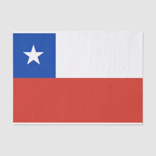 Flagge Chiles Seidenpapier (Vorderseite)