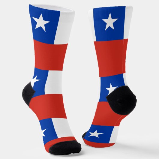 Flagge Chiles Socken (Gewinkelt)