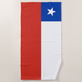 Flagge Chiles Strandtuch (Vorderseite)