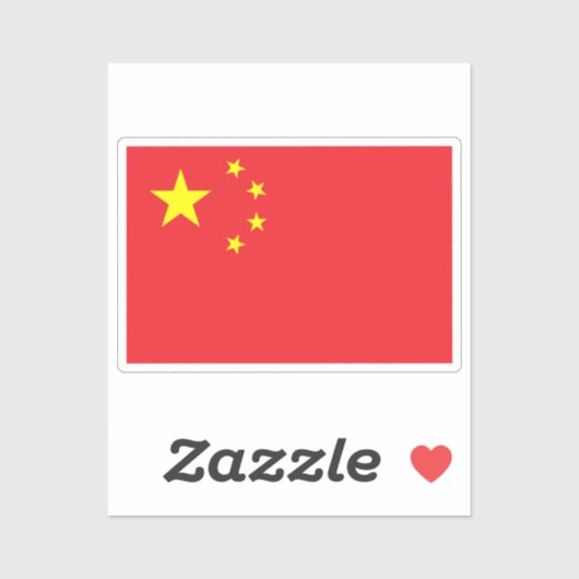 Flagge Chinas Aufkleber (Blatt)