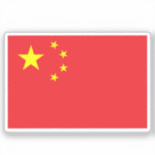 Flagge Chinas Aufkleber (Vorderseite)