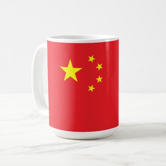 Flagge Chinas Kaffeetasse (Vorderseite Links)