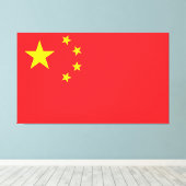 Flagge Chinas Leinwanddruck (Insitu (Holzboden))