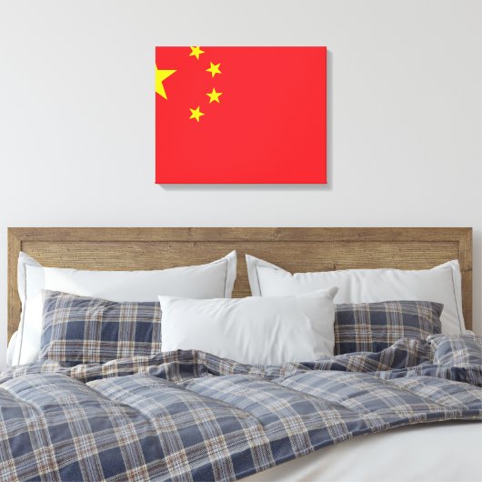 Flagge Chinas Leinwanddruck (Insitu (Schlafzimmer))