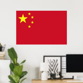Flagge Chinas Poster (Heimbüro)