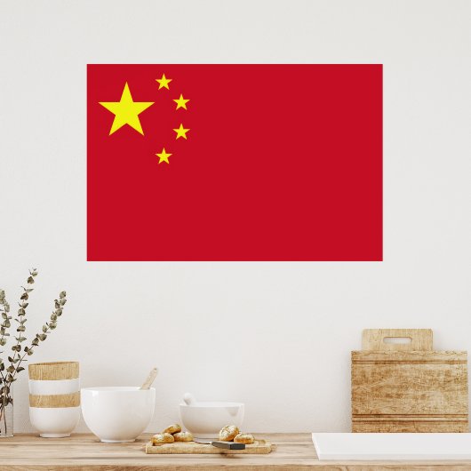 Flagge Chinas Poster (Küche)