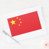 Flagge Chinas Rechteckiger Aufkleber (Umschlag)