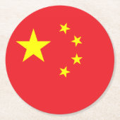 Flagge Chinas Runder Pappuntersetzer (Vorderseite)