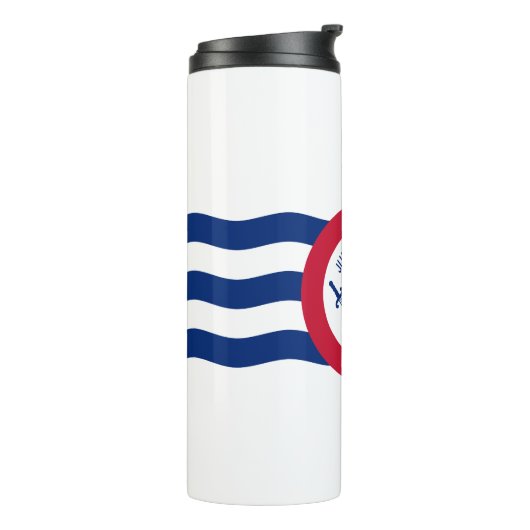 Flagge Cincinnati, Ohio Thermal Tumbler Thermosbecher (Nach links gedreht)