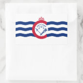 Flagge Cincinnati, rechteckiger Ohio-Aufkleber Rechteckiger Aufkleber (Tasche)