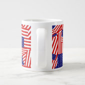 Flagge-Collage Jumbo-Tasse (Rückseite)