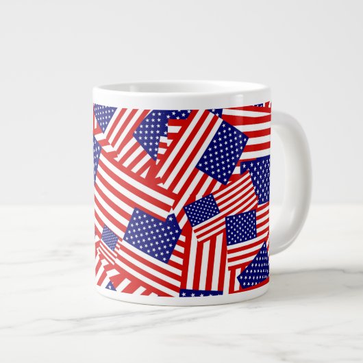 Flagge-Collage Jumbo-Tasse (Vorderseite Rechts)
