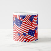 Flagge-Collage Jumbo-Tasse (Vorderseite)