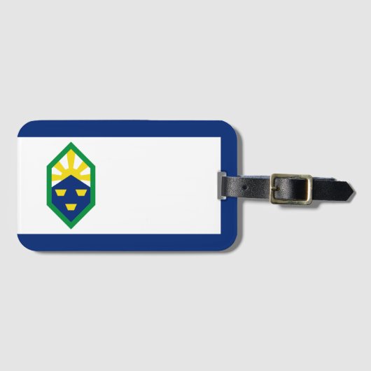 Flagge Colorado Springs, Colorado Gepäckanhänger (Vorderseite (Horizontal))