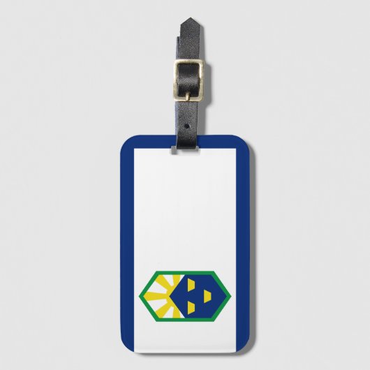 Flagge Colorado Springs, Colorado Gepäckanhänger (Vorderseite Vertikal)