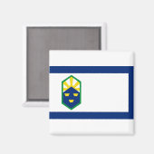 Flagge Colorado Springs, Colorado Magnet (Vorderseite/Rückseite)