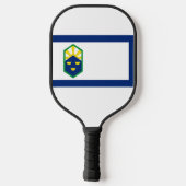 Flagge Colorado Springs, Colorado Pickleball Schläger (Rückseite)