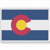 Flagge Colorados Aufkleber (Vorderseite)