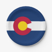 Flagge Colorados Pappteller (Vorderseite)
