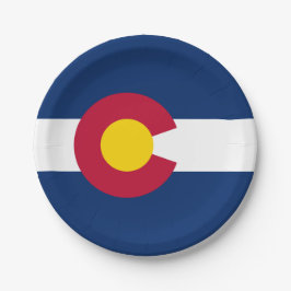 Flagge Colorados Pappteller