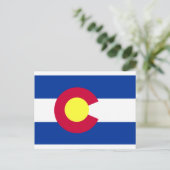 Flagge Colorados Postkarte (Stehend Vorderseite)