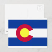 Flagge Colorados Postkarte (Vorne/Hinten)