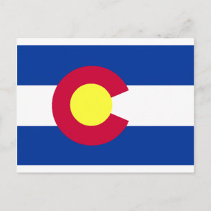 Flagge Colorados Postkarte