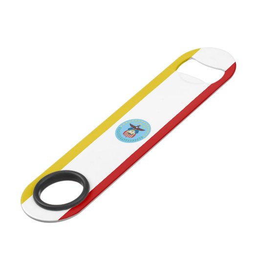 Flagge Columbus (Ohio) Stadt Speed Flaschenöffner (Vorderseite Schrägansicht)