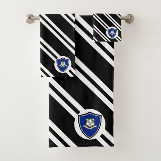 Flagge Connecticut Badhandtuch Set (Insitu)