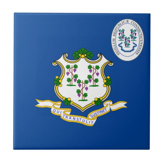 Flagge Connecticut Fliese (Vorderseite)