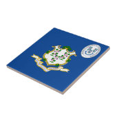 Flagge Connecticut Fliese (Seite)
