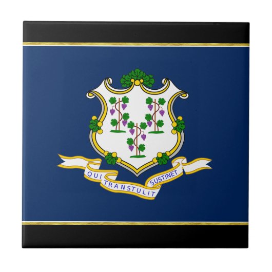 Flagge Connecticut Fliese (Vorderseite)