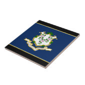 Flagge Connecticut Fliese (Seite)