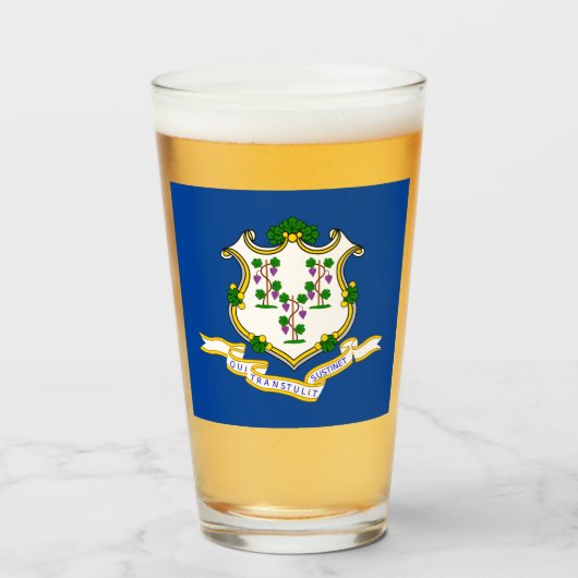 Flagge Connecticut Glas (Vorne (Gefüllt))