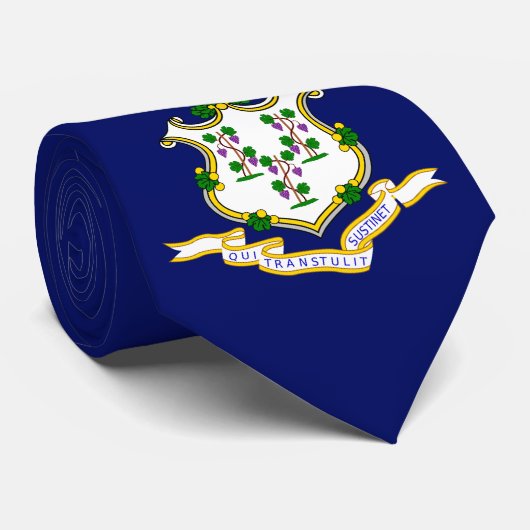 Flagge Connecticut Krawatte (Gerollt)