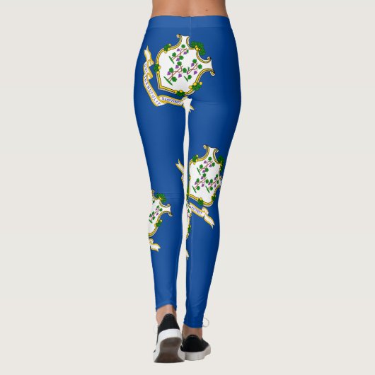 Flagge Connecticut Leggings (Rückseite)