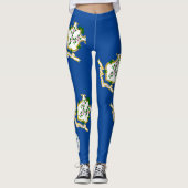 Flagge Connecticut Leggings (Vorderseite)
