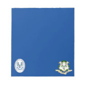 Flagge Connecticut Notizblock (Vorderseite)