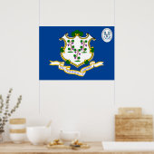 Flagge Connecticut Poster (Küche)