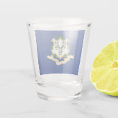 Flagge Connecticut Schnapsglas (Rückseite)