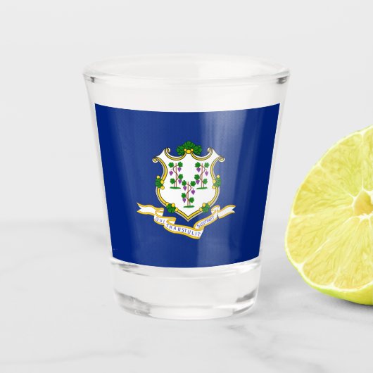 Flagge Connecticut Schnapsglas (Vorderseite)