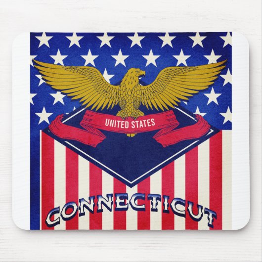 Flagge Connecticut USA Mousepad (Vorne)