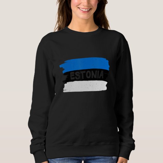 Flagge cool Estlands Sweatshirt (Vorderseite)
