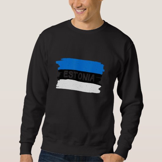 Flagge cool Estlands Sweatshirt (Vorderseite)