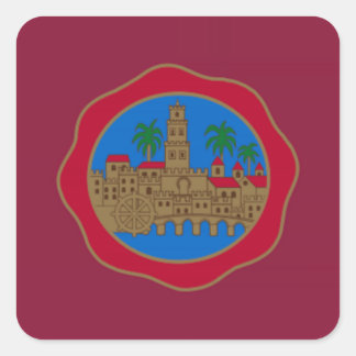 Flagge Cordobas (Spanien) Quadratischer Aufkleber