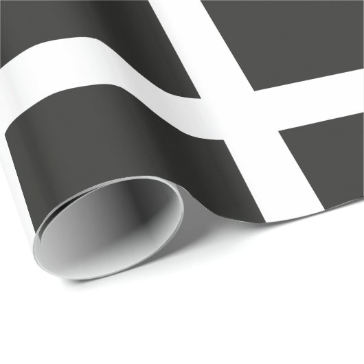 Flagge Cornwall Kernow St. Pirans Geschenkpapier (Rolleneckpunkt)