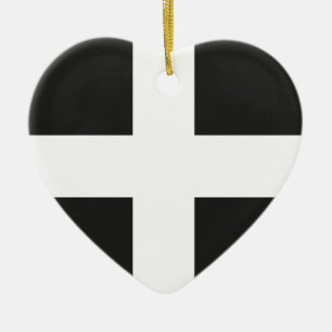 Flagge Cornwall Kernow St. Pirans Keramik Ornament