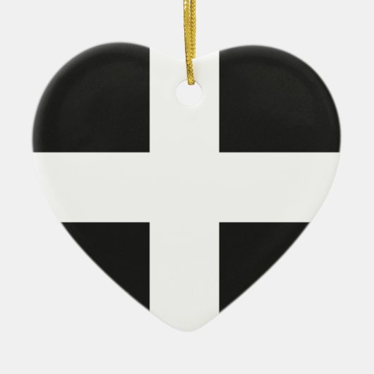 Flagge Cornwall Kernow St. Pirans Keramik Ornament (Vorne)