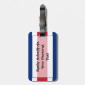 Flagge Costa Rica einfacher Identifikation Gepäckanhänger (Rückseite vertikal)