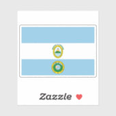 Flagge Costa Ricas (1824-1840) Aufkleber (Blatt)